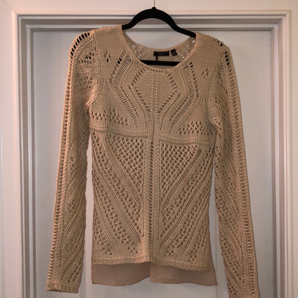 CROCHETED CREAM TOP sz Small